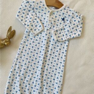 GAP Blue and White Kids Sleeper Gown
